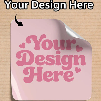 1/70/120/240/420 Pcs Custom Square Clear Waterproof Stickers Personalized for Party Label Packaging