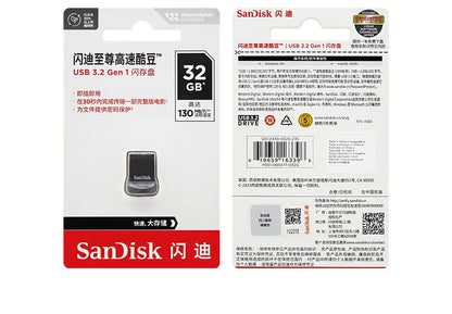 SanDisk Ultra Fit USB 3.2 Pendrive Mini 16GB 32GB 64GB 128GB 256GB 512GB CZ430 Pamięć USB Do 400 MB/s Dysk U