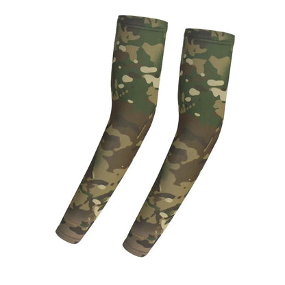 Cooling Arm Sleeves Tactical Camo Sun Protection Breathable Ice Silk UV Guard
