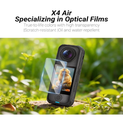 PC Lens Guard Cap Cover For Insta360 X4 Air Screen Protector Tempered Glass Film Protective Kit 360°Video Camera Accessories