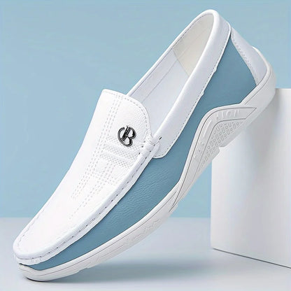 Men's Summer Hollow Out Slip-On Loafers Breathable Soft Sole Anti-Slip Wear-Resistant Casual Shoes-6601