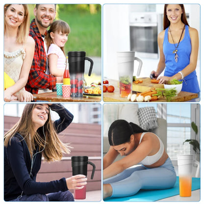 Portable Electric Juicer USB Rechargeable Multifunctional Blender Juicer Cup Suitable for Juice Milkshakes 6 Blades Cutter 470ML