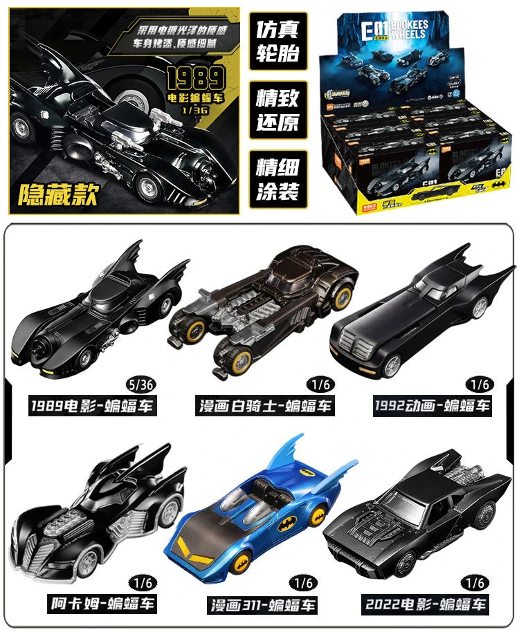 BLOKEES WHEELS Batman E02 Batmobile Casey Putsch 1:64 Toy 1997 Car DC Arkham Justice League Dark Knight Assembly Action Figure