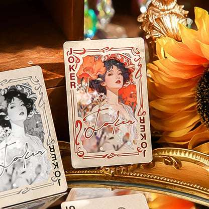 PokerMr. Paper, Retro Printed Poker Set, 54 Cards/Box Vintage Japanese Beauty Printed Poker Special Board Card Game for Friends
