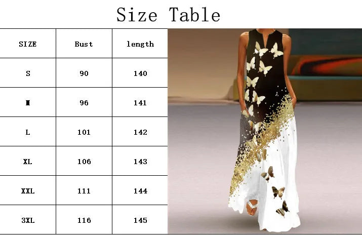 Summer Outdoor Street Fashion Women's Long Dress New Abstract Art Print Dress Sleeveless Vest V-Neck Fashion Women's Party Dress