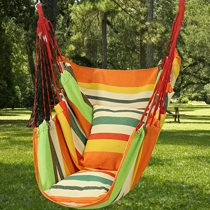 Outdoor Swing Hammock Chair Canvas Leisure Chair No Pillow Or Cushion Dormitory Hammock Swing Rocking Chair(With Storage Bag
