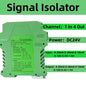 4-20mA to 0-10V DC Signal Isolator 0-10mA 0-20mA to 0-10V 0-5V 1-5V Analog Signal Isolator 1 In 1 Out 1 In 2 Out