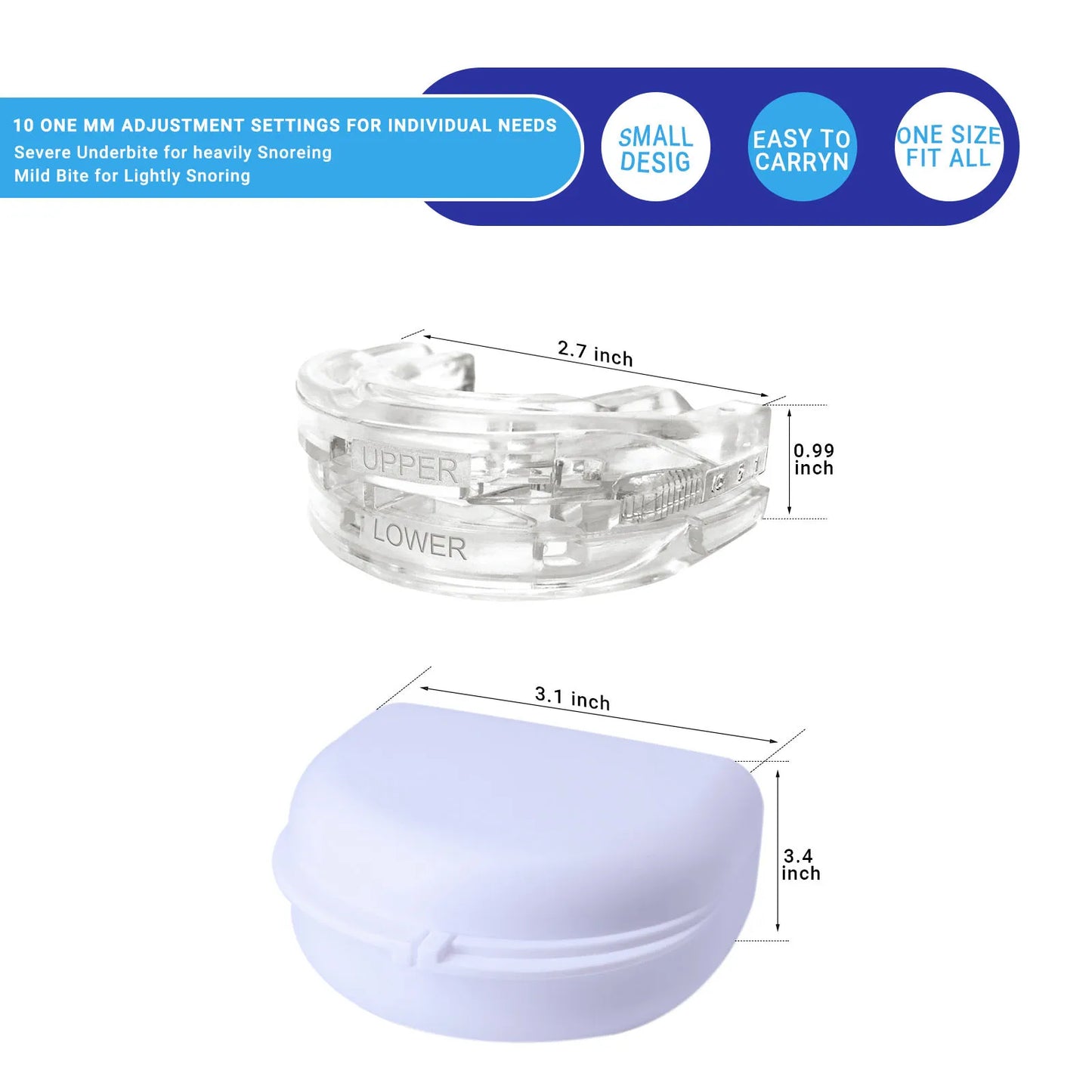 Anti Snoring Mouth Guard Adjustable Anti-Snoring Mouthpiece Sleeping Devices Bruxism Snoring Stopper Improve Sleep Mouthpiece