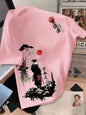 European and American men's summer wandering swordsman print comfortable and breathable round neck T-shirt outdoor street top