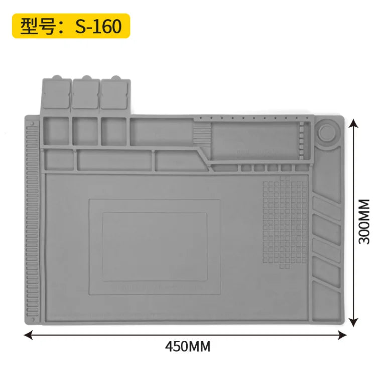 Repair Pad Insulation Heat-Resistant Soldering Station Silicon Soldering Mat Work Pad Desk Platform for BGA Soldering Station