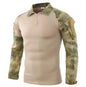 Men's Outdoor Tactical Hiking T-Shirts,Hunting Camouflage Long Sleeve Hunting Climbing Shirt,Male Breathable Sport Clothes
