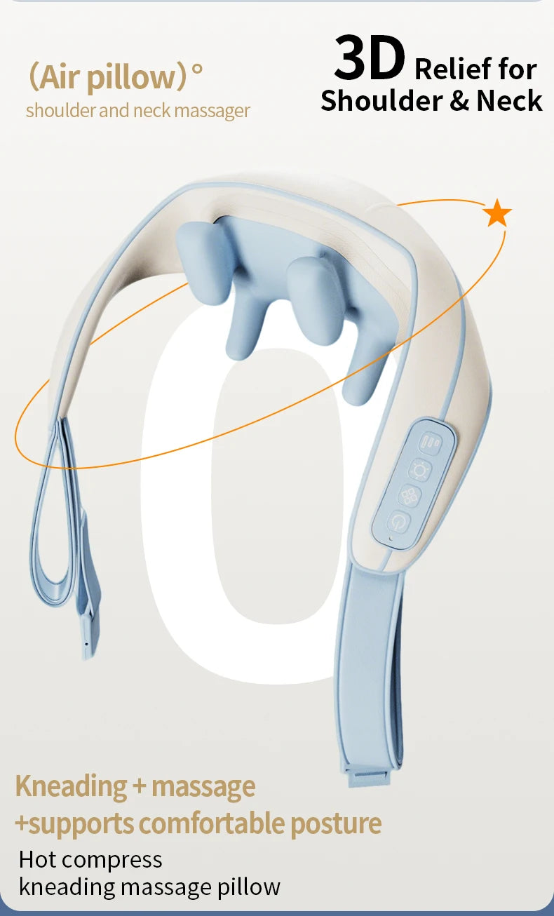Haier Cervical Neck Massager Muscle Shoulder Back 3 Gears 6D Mechanical Hand Electric Massage Machine Shawl Relaxing Device Tool