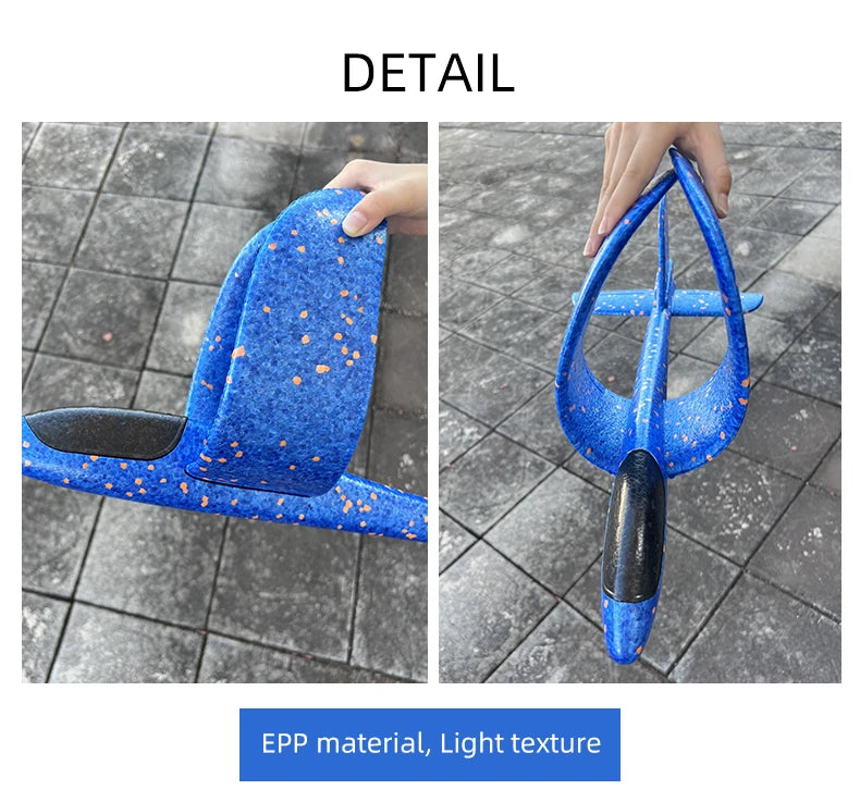 50/33CM Big Foam Plane Glider Hand Throw Airplane Light Inertial Bubble Planes Outdoor Launch Kids Toys for Children Boys Gift