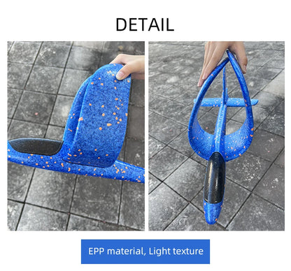 50/33CM Big Foam Plane Glider Hand Throw Airplane Light Inertial Bubble Planes Outdoor Launch Kids Toys for Children Boys Gift
