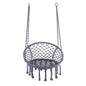 Nordic Style Cozy Macrame Hanging Chair Swing for Balcony Boho Egg Swing Seat Indoor Outdoor Rope Hammock Chair with Fringe