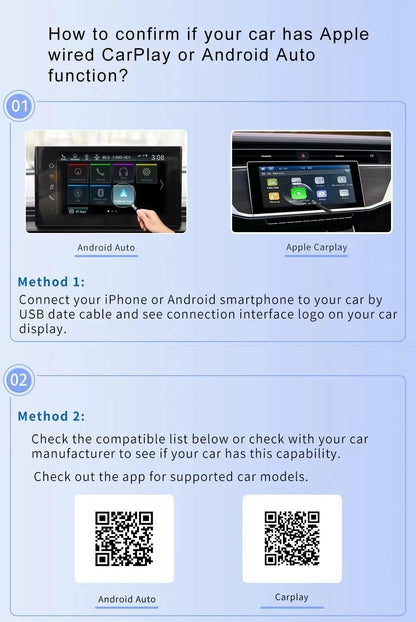 KEBIDUMEI Wired To Wireless Carplay 2IN1 Car AI Box Plug & Play Smart Dongle Android Auto WiFi 5.0GHz Bluetooth 5.0 Mini Adapter