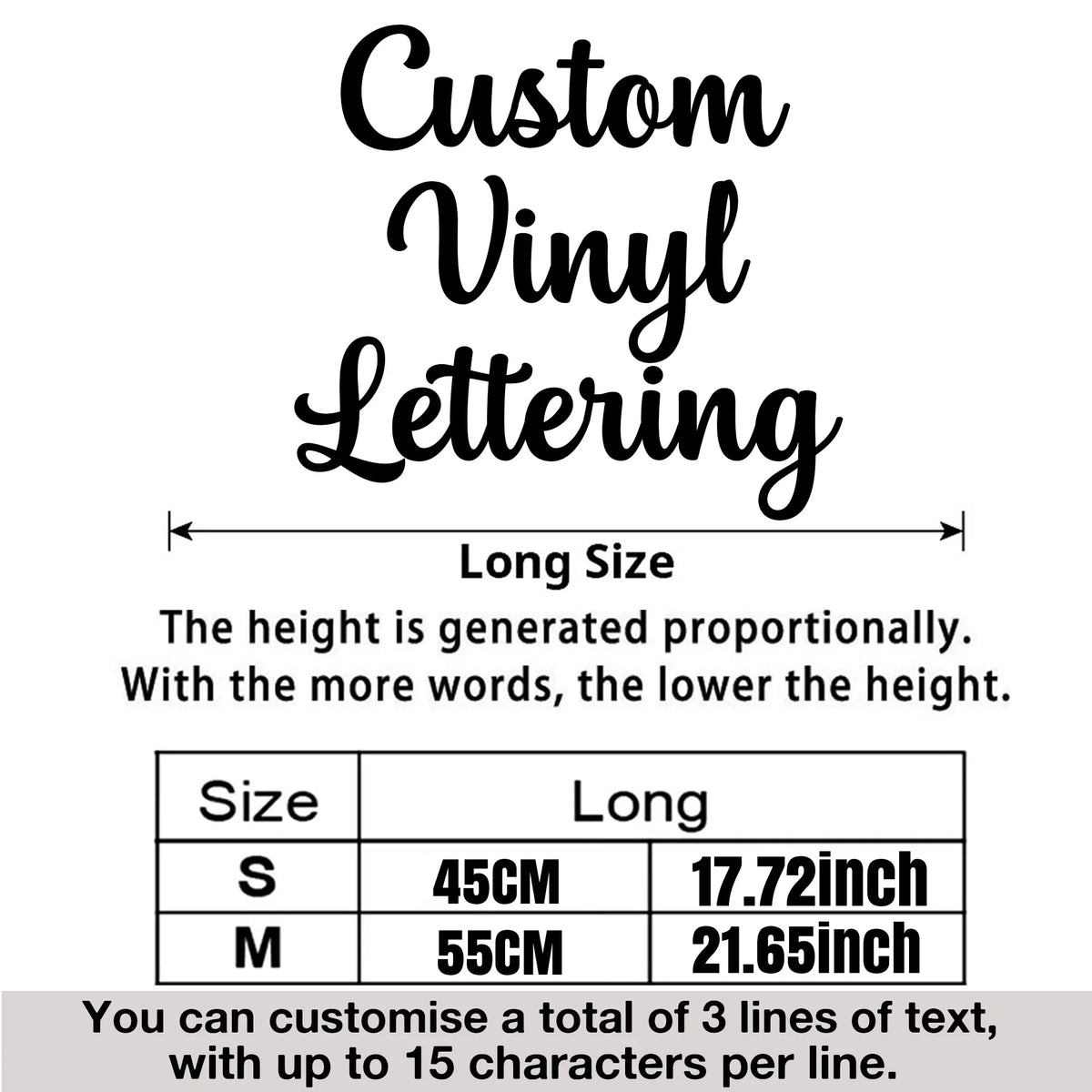3lines/1Set Custom Wedding Vinyl Lettering Decals Personalized Name Quote Backdrop Stickers DIY Wall Decor for Arch Sign
