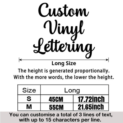 3lines/1Set Custom Wedding Vinyl Lettering Decals Personalized Name Quote Backdrop Stickers DIY Wall Decor for Arch Sign