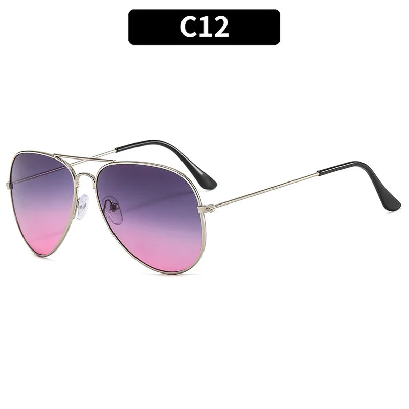 New Double Bridge Sunglasse for Woman Men Alloy Frame 2026 Gradient Lens Sun Glasses Female Oculos Male Outdoor Fashion Eyewear