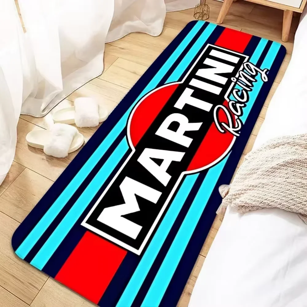 VIKAMA Flanne Racing Brand Runner Rug - ÖHLINS/Williams Martini Logos - Bold, Stylish - Bedroom Decor for Fans - Home Decoration
