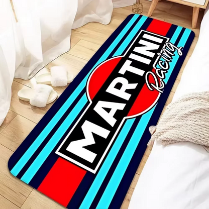 VIKAMA Flanne Racing Brand Runner Rug - ÖHLINS/Williams Martini Logos - Bold, Stylish - Bedroom Decor for Fans - Home Decoration