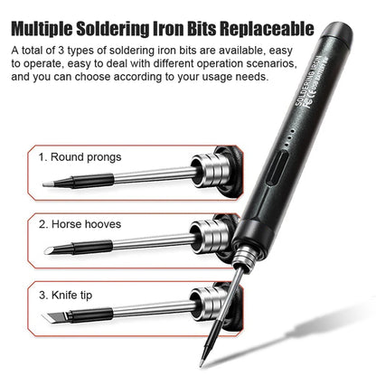 USB Portable Intelligent Electric Soldering Iron Multifunctional Soldering Welding Pen with 300-400℃ Temperature Adjustment