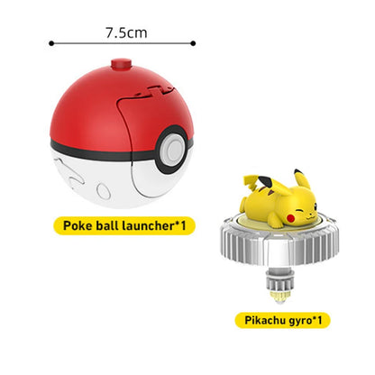 Pokemon Figure Battle Spinning Top Pikachu Pokeball Charmander Squirtle 5 Styles Pvp Interactive Game Children's Birthday Gifts