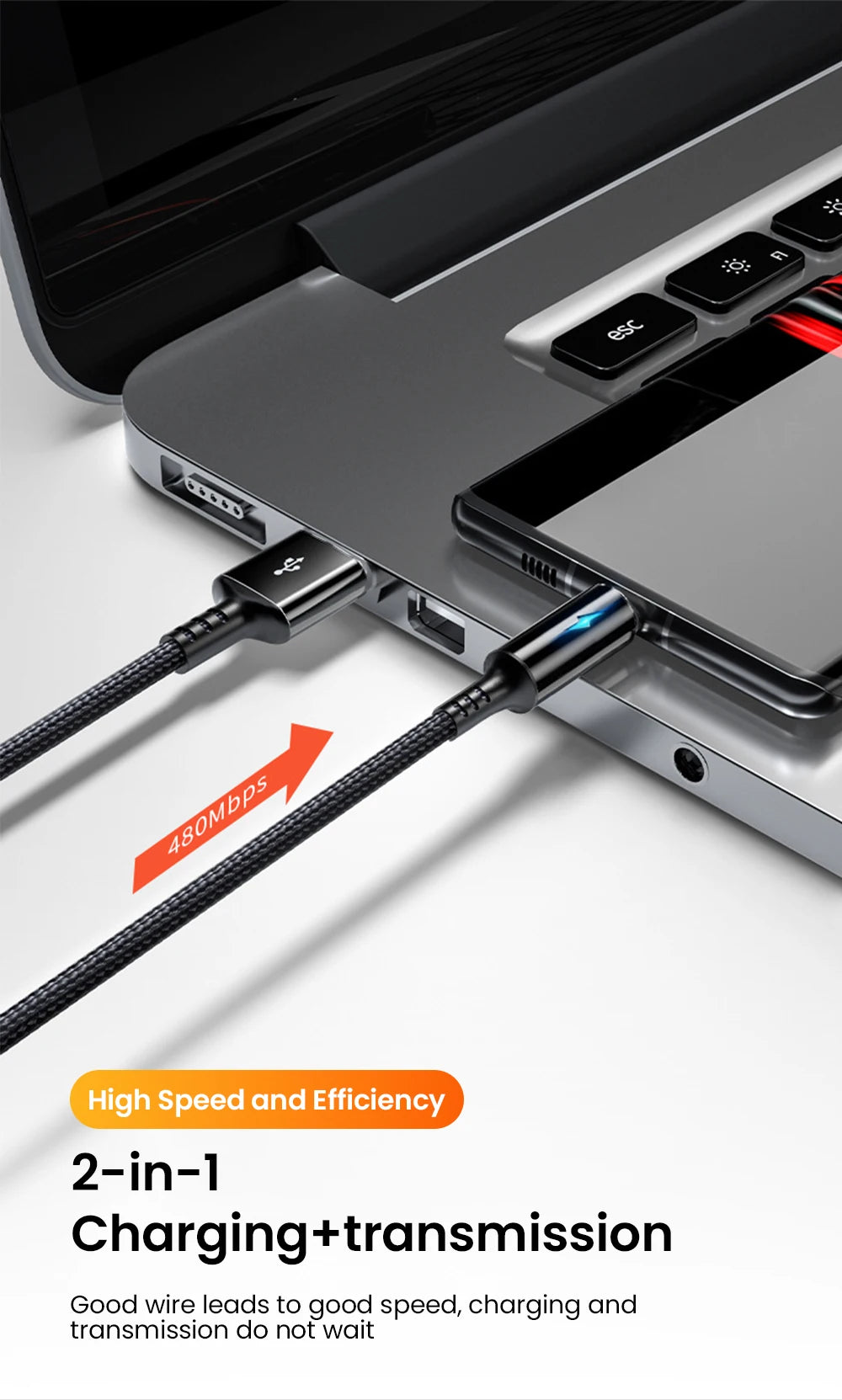 25cm Short Cable USB Type C Cable USB A To Micro USB 3A Fast Charging Cable For iPhone Xiaomi Huawei Mobile Phone Data Charger