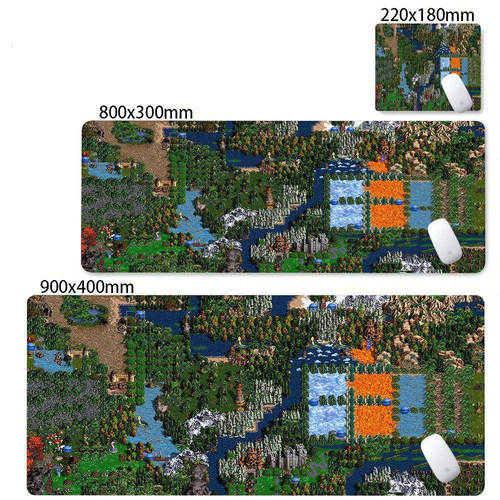 Gaming Laptops Keyboard Mat Desk Protector Gamer Mats Anime Heroes of Might and Magic 3 Map Deskmat Laptop Accessories Mouse Pad