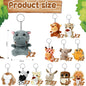 12-36 PCS Small Safari Stuffed Animals Bulk 12cm Jungle Animal Mini Plush Toys for Classroom Prizes Party Favors Birthday Gifts