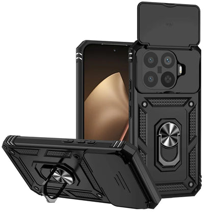 Funda For Xiaomi 15T Pro 5G Case Armor Slide Lens Protect Phone Case For Xiomi 15TPro Xiaomi15T Pro Magnetic Holder Ring Cover