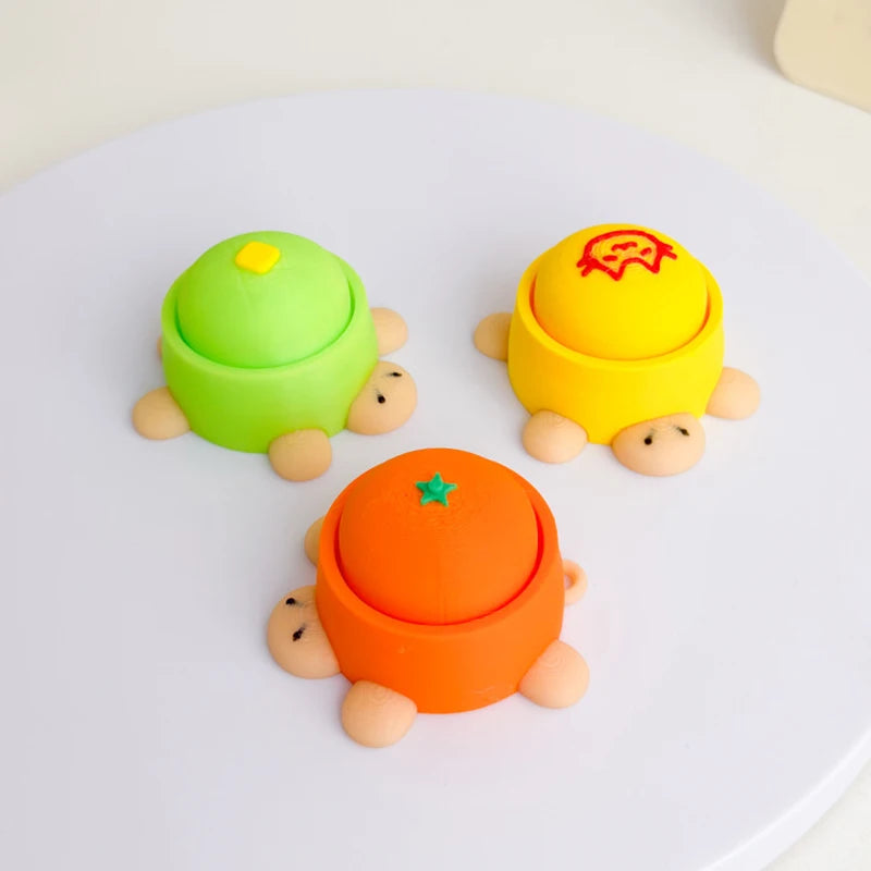 Turtle Keycap Keychain Cartoon Animals Keyboard Clicker Fidgets Click Anti-stress Pendant Charms Keyrings Birthday Gifts 키캡