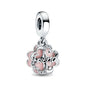 2025 Hot selling 925 Silver Pink Bird Moon Pendant Suitable for European Bracelets DIY Accessories Women's Charm Jewelry Gifts