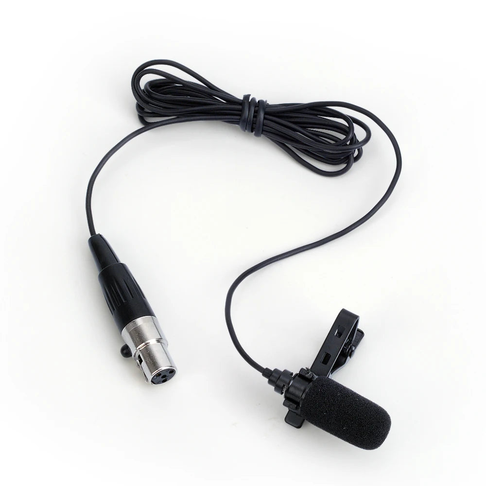 Large Range Sound-absorbing !! Pro Lavalier Lapel Mic For Shure Sennheiser AKG Wireless Bodypack 3 Pin 4Pin XLR 3.5mm Locking