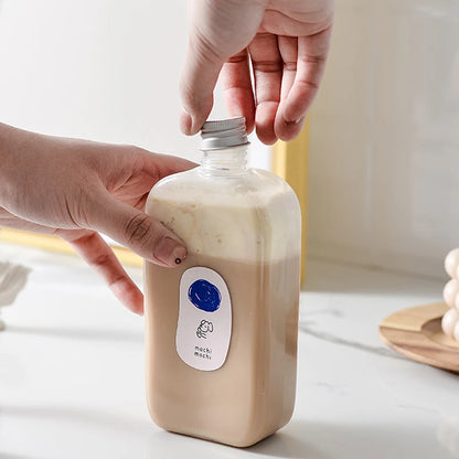 400mL Plastic Beverage Bottles Durable Water Containers with Secure Lids for Drinking Storage