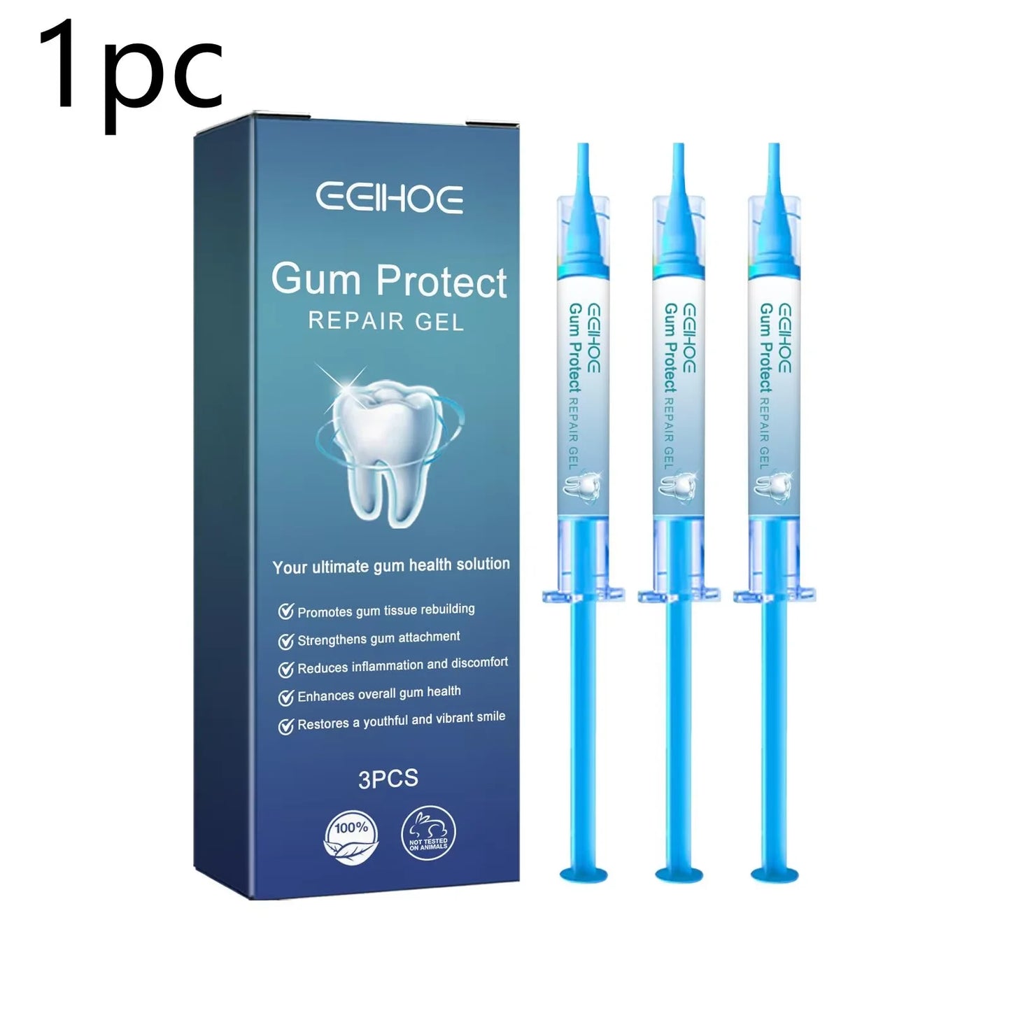 3-Pack Dental Repair Gel Relieves Inflamed Gums and Deep Clean Tooth Dirt Care Reduces Bad Breath Gums Fresh Breath Care Gel