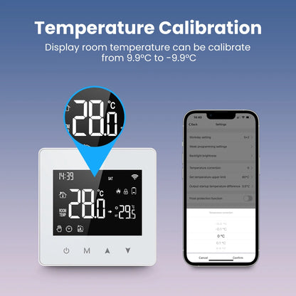 AVATTO WiFi Zigbee Thermostat Smart Home Battery powered Temperature Controller For Gas Boiler works with Tuya Alexa Google home