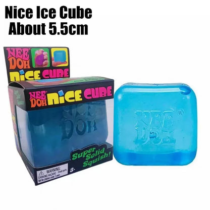 Needoh Nice Cube Transparent Maltose Solid Slow Rebound Squish Toy Stress Squeeze Fidget Relief Desktop Anxiety Release Gift