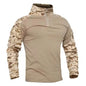 Men's Outdoor Tactical Hiking T-Shirts,Hunting Camouflage Long Sleeve Hunting Climbing Shirt,Male Breathable Sport Clothes