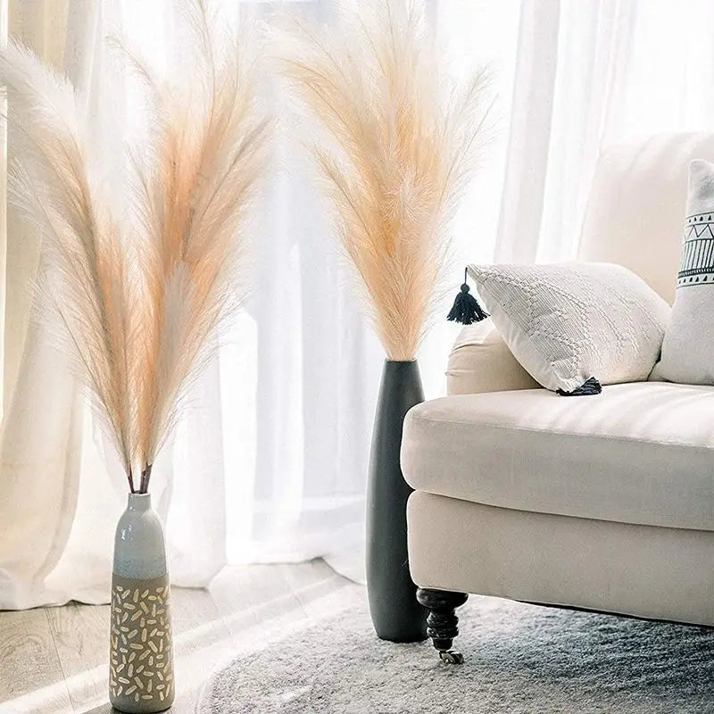 90/120cm Pampas Artificial Flowers Bouquet Fake Flowers for Home Decor Garden Arrangement Wedding Decoration Outdoor Reed Grass