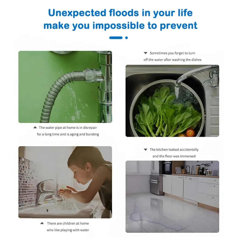 Support Tuya ZigBee Smart Water Leak Sensor Leakage Detector Flood Alarm Smart Auto Module App Monitor SmartLife Alexa Google
