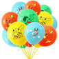 12/24pcs 12inch Pokémon Balloon Pikachu Kawaii Anime Accessories Cute Elf Birthday Party Decoration Kids Toys Christmas Gifts