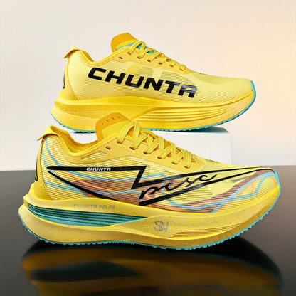 Men's and Women's Running Shoes Anti Slip and Shock-Absorbing Carbon Fiber Board Professional Marathon Chunta Sports Shoes