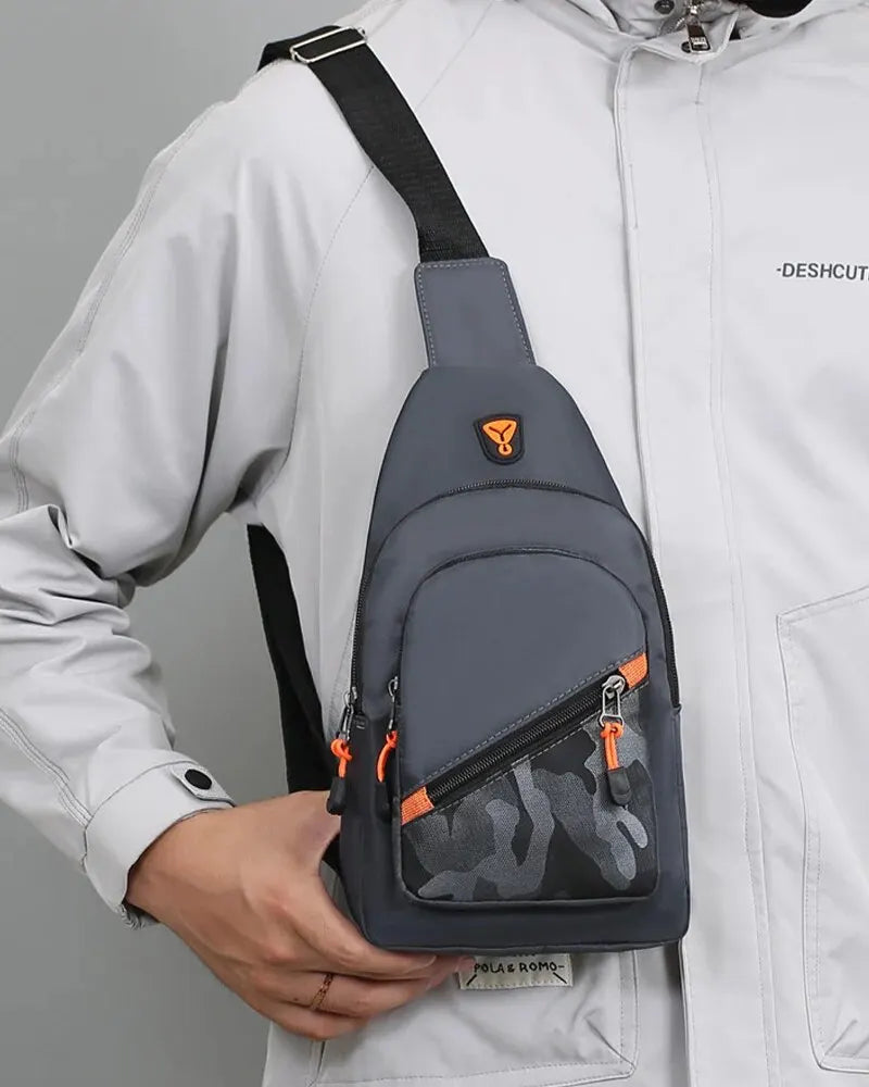 Rilibegan Nylon Men's Chest Bag 2023 New Portable Casual Shoulder Bag Trendy and Unique Design Crossbody Bag