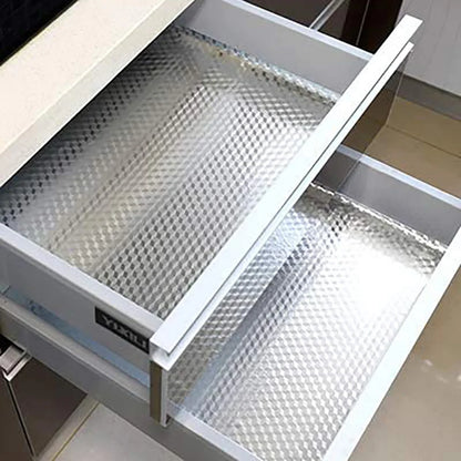 kitchen stickers self-adhesive aluminum foil anti-oil waterproof wallpaper for countertops drawers cabinets shelves line