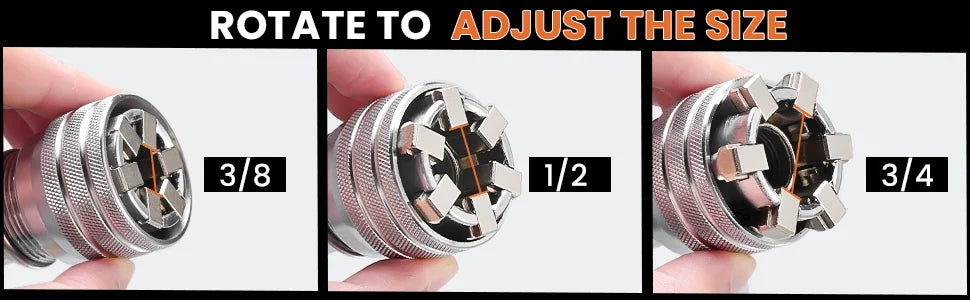 Adjustable Sleeve The Drill Magic Universal Socket Set with Connecting Rod Fits Standard 3/8-3/4'' 10-19mm Drill Adapter Sockets