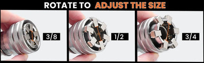 Adjustable Sleeve The Drill Magic Universal Socket Set with Connecting Rod Fits Standard 3/8-3/4'' 10-19mm Drill Adapter Sockets