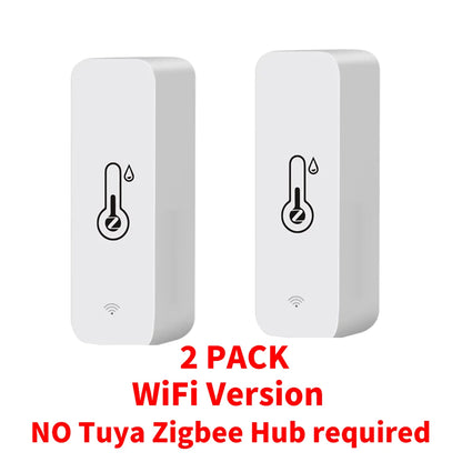 Tuya Zigbee WiFi Smart Temperature And Humidity Sensor Battery Powered ZigBee Smart Home Security Work With Alexa Google Home