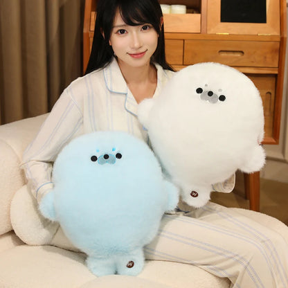 Chubby Cartoon Seal Plush Toys Cozy Soft Animal Hand Warmer Throw Pillow Office Nap Pillow Lovely Room Decor Xmas child Gift