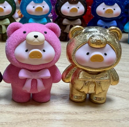 Genuine Lulu The Piggy Teddy Mini Ore Collection Series Cute Beans Figure Home Desktop Decor For Anime Toy Collectors